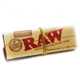 Cigaretové papieriky RAW Organic Connoisseur 1/4 + filtre