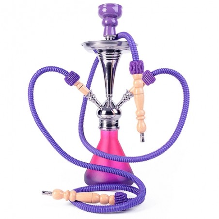 Vodná fajka Aladin ROY 8 ružovo-fialová 48 cm