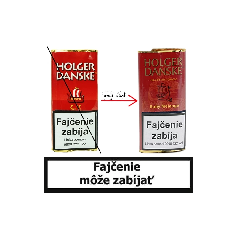 Fajkový tabak Holger Danske Ruby melange 40 g zmena názvu z Cherry vanilla