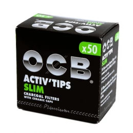 Uhlíkové filtre OCB Activ Slim 7mm 50 kusov