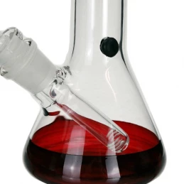 Sklenené bongo Grace Glass Big Beaker Red 54 cm - detail vázy s turbom a difúznym downpipe