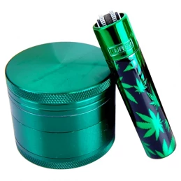 Grinder Set Smoke: Drvička Smoke + Kovový Clipper Leaf