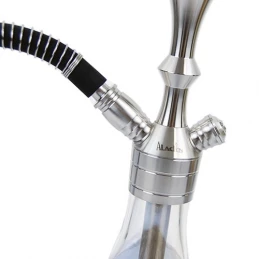 Vodná fajka Aladin NVP 360 black 36 cm detail základne vodnej fajky - adaptér na hadicu a výfukový ventil