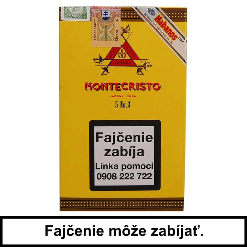 Cigary Montecristo No.3 - Balenie 5 ks