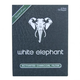 Uhlíkové fajkové filtre 9mm 150 ks White elephant