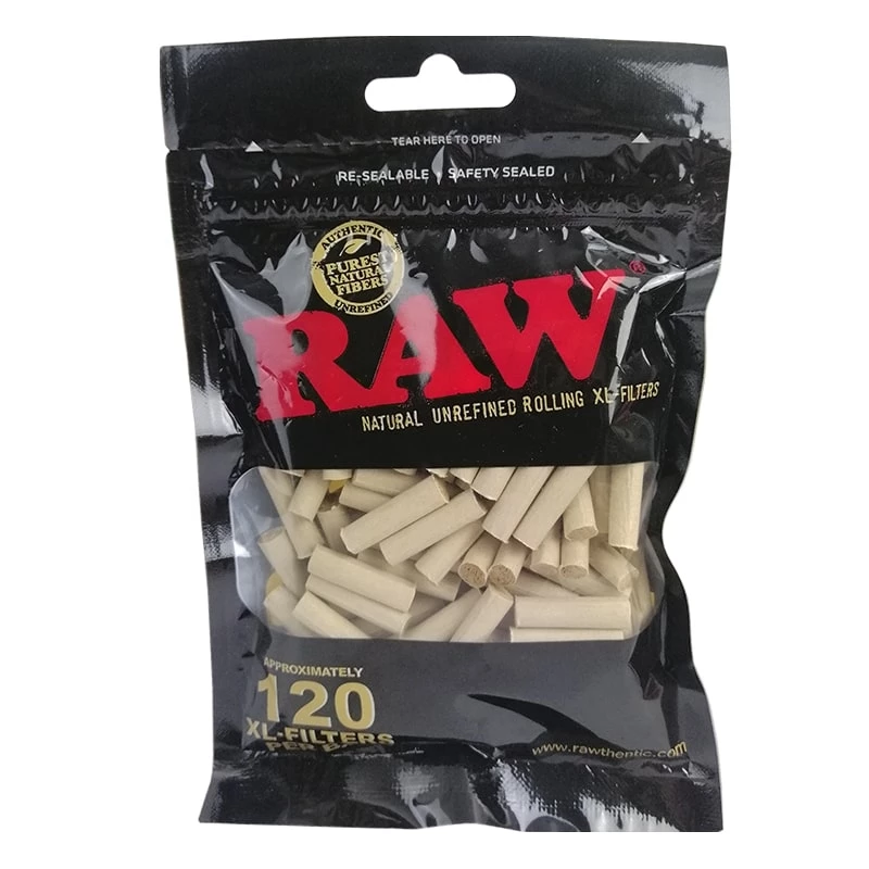 Cigaretové filtre RAW black Biodegradable Slim 120 kusov