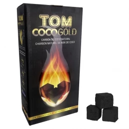 Uhlie Tom Coco Gold 3 kg - balenie a tri kocky uhlíkov
