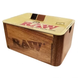Tácka a drevená krabička RAW - Roll Tray RAW Cache box