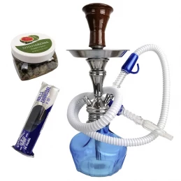 Darčekový set vodná fajka Aladin ROY2 s uhlíkmi a kamienkami do vodnej fajky Shisharoma