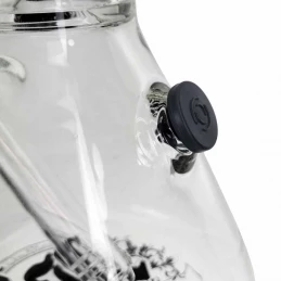 Sklenené bongo Black Leaf Beaker Ice 4cooler black 45 cm - detail na turbo so zátkou