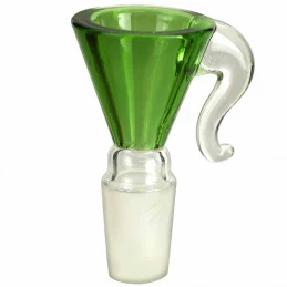 Kotol/šluk na bong - zelený s rúčkou NS14 - pohľad zboku