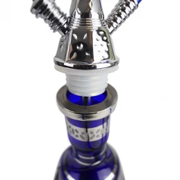 Spojenie tela a vázy vodnej fajky - tesnenie -Vodná fajka AMY Deluxe Mini Harfi Blue - Silver 50 cm