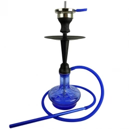 Vodná fajka Unio Shisha 55 cm Čierno - modrá - pohľad zpredu