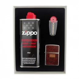 Zippo Set Leather Wrap