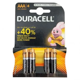 Batérie Duracell alkalické AAA 4 ks pôvodné balenie