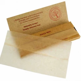 Cigaretové papieriky Libella Havana 1/4 - otvorený booklet a detail papieriku