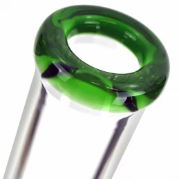 Sklenené bongo Green ICE 30 cm - detail zeleného náustku