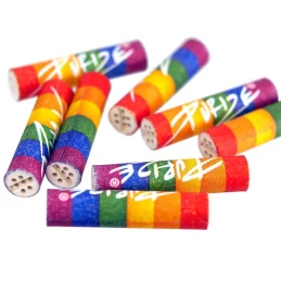Cigaretové Filtre s aktívnym uhlím Purize Extra Slim Rainbow 100 ks - rozsypané filtre s dúhovou potlačou