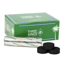 Prírodné uhlie Three Kings - kokosové - desať kusové balenie