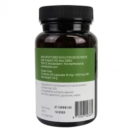 zloženie CBD Kapsule Full Spectrum SOFTGEL - CBD Olej Kapsule Sensi Seeds 10 mg / 60 ks