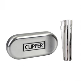 Tryskový zapaľovač CLIPPER Jet Flame - Silver (strieborný)