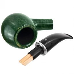 Fajka na tabak Savinelli Arcobaleno Green 9mm - rozložená s vloženým balzovým filtrom