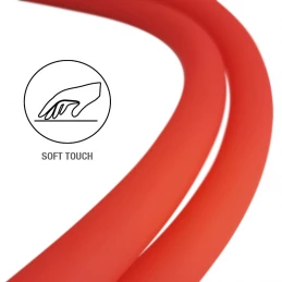 Set silikónová hadica s náustkom na vodnú fajku Aladin - Strieborno červená