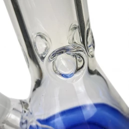 Sklenený bong Glow Glass Biker blue 32cm