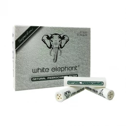 Fajkové filtre White Elephant Meerschaum 9mm 40ks