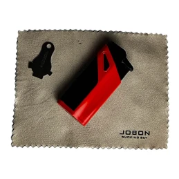 Zapalovač na cigary Jobon 3-jet s vykrajovačom black/red
