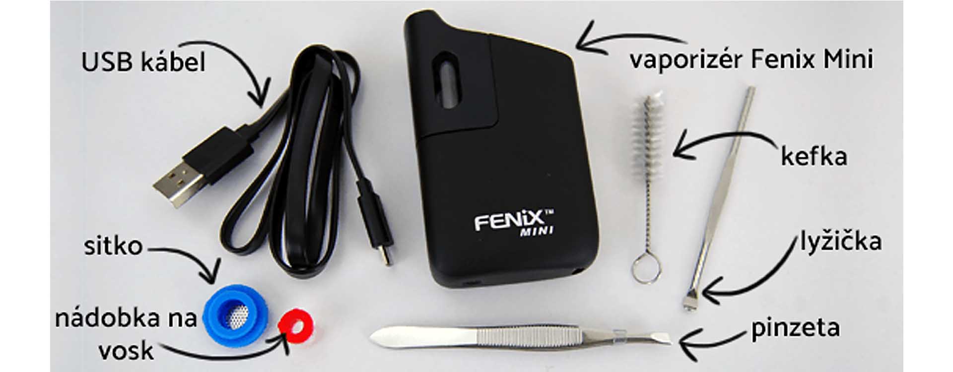 Ako používať vaporizér Fenix mini - obsah balenia