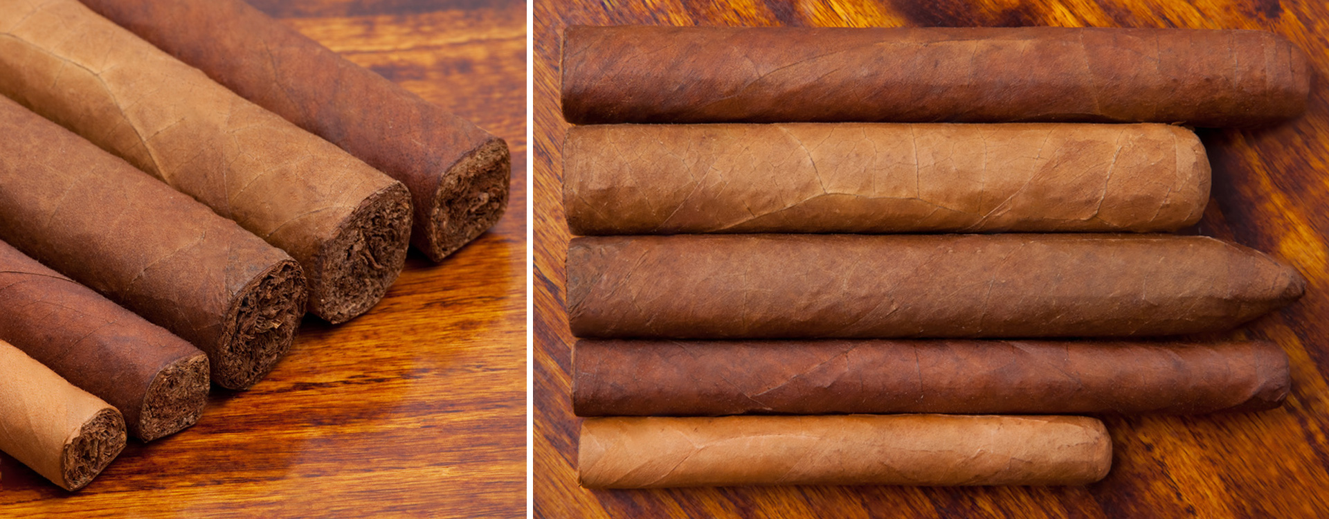 Cigary rôznych veľkostí